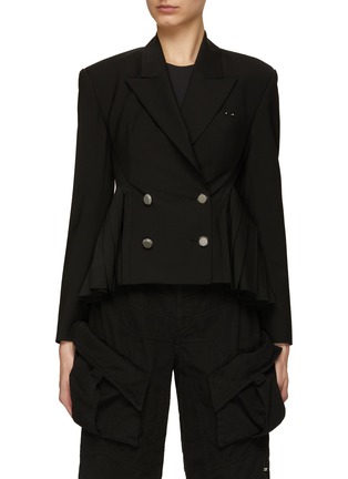 Main View - Click To Enlarge - BONBOM - ‘Lattern’ Double Breasted Blazer