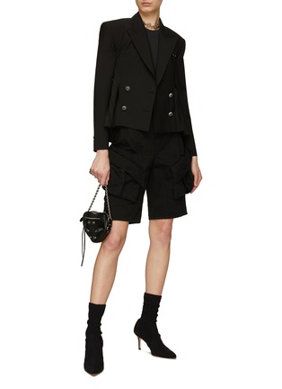 Figure View - Click To Enlarge - BONBOM - ‘Lattern’ Double Breasted Blazer