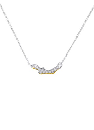 Main View - Click To Enlarge - MAISONALT - Forest Alt Woody 18K Gold Diamond Sapphire Pendant Necklace