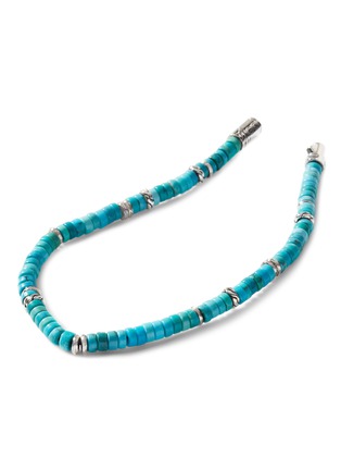 Detail View - Click To Enlarge - JOHN HARDY - ‘Classic Chain’ Silver Turquoise Heishi Bead Bracelet