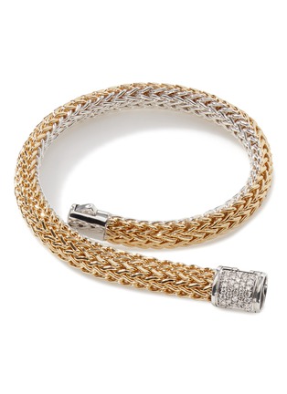 Detail View - Click To Enlarge - JOHN HARDY - ‘Classic Chain’ Reversible Gold Silver Diamond Bracelet
