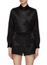 Main View - Click To Enlarge - THEORY - Cropped Long Sleeve Shirt
