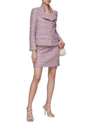 Figure View - Click To Enlarge - SOONIL - Hand Woven Button Up Tweed Jacket