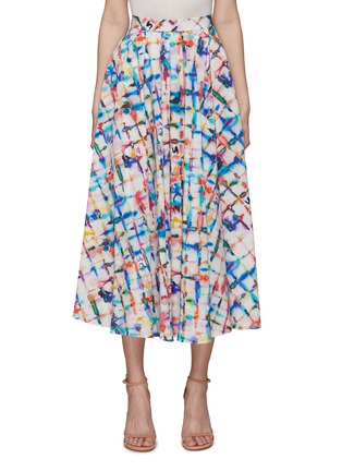Main View - Click To Enlarge - SOONIL - Pleated Print Midi Skirt