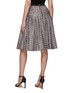 Back View - Click To Enlarge - SOONIL - Hand Woven Logo Tweed Pleated Skirt