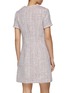 Back View - Click To Enlarge - SOONIL - Sequin Embellished Trim Tweed Short Sleeve Dress