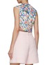 Back View - Click To Enlarge - SOONIL - Printed Cropped Silk Top