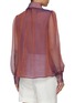 Back View - Click To Enlarge - SOONIL - Iridescent Double Layered Chiffon Button Up Blouse