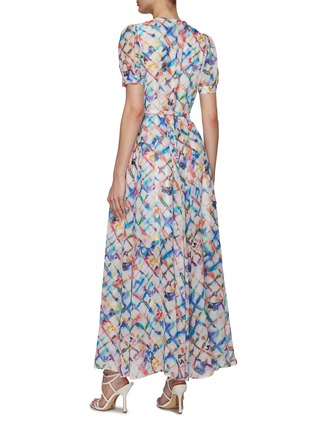 Back View - Click To Enlarge - SOONIL - Belted Maxi Silk Dress