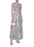Figure View - Click To Enlarge - SOONIL - Belted Maxi Silk Dress