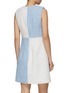 Back View - Click To Enlarge - SOONIL - Color Block Sequin Embellished Tweed Sleeveless Crewneck Dress