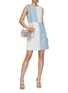 Figure View - Click To Enlarge - SOONIL - Color Block Sequin Embellished Tweed Sleeveless Crewneck Dress
