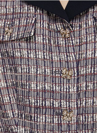  - SOONIL - Hand Woven Logo Tweed Belted Short Sleeve Romper