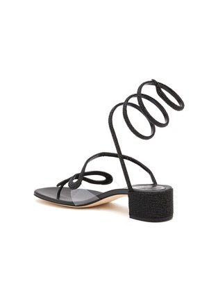  - RENÉ CAOVILLA - ‘Cleo’ 40 Strass Embellished Satin Heeled Sandals