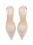 Detail View - Click To Enlarge - RENÉ CAOVILLA - 85 Strass Embellished Mesh Slingback Heels