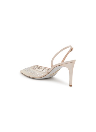  - RENÉ CAOVILLA - 85 Strass Embellished Mesh Slingback Heels