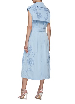 Back View - Click To Enlarge - ERMANNO SCERVINO - Floral Embroidery Sleeveless Trench Coat
