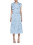 Main View - Click To Enlarge - ERMANNO SCERVINO - Floral Embroidery Sleeveless Trench Coat