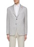 Main View - Click To Enlarge - ISAIA - Silk Cotton Blend Houndstooth Single Breasted Blazer