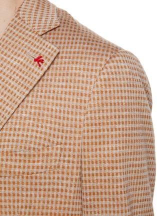  - ISAIA - Gingham Check Single Breasted Blazer