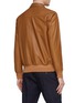 Back View - Click To Enlarge - ISAIA - Lambskin Leather Button Up Bomber Jacket