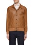 Main View - Click To Enlarge - ISAIA - Lambskin Leather Button Up Bomber Jacket