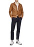 Figure View - Click To Enlarge - ISAIA - Lambskin Leather Button Up Bomber Jacket