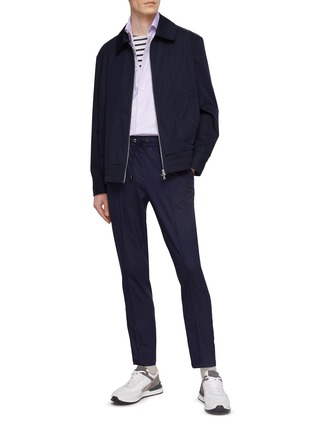 Figure View - Click To Enlarge - ISAIA - Pleated Cropped Drawstring Pants