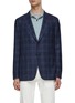 Main View - Click To Enlarge - ISAIA - ‘Gregorio’ Checked Single Breasted Notch Lapel Blazer