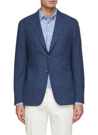 Main View - Click To Enlarge - ISAIA - ‘Gregorio’ Single Breasted Notch Lapel Blazer