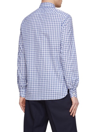 Back View - Click To Enlarge - ISAIA - Wide Collar Check Cotton Shirt