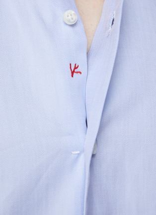 - ISAIA - Wide Collar Herringbone Cotton Shirt