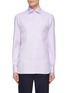 ISAIA - Wide Collar Herringbone Cotton Shirt