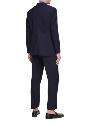 Back View - Click To Enlarge - ISAIA - Single Breasted Blazer Pleated Straight Pants Suit