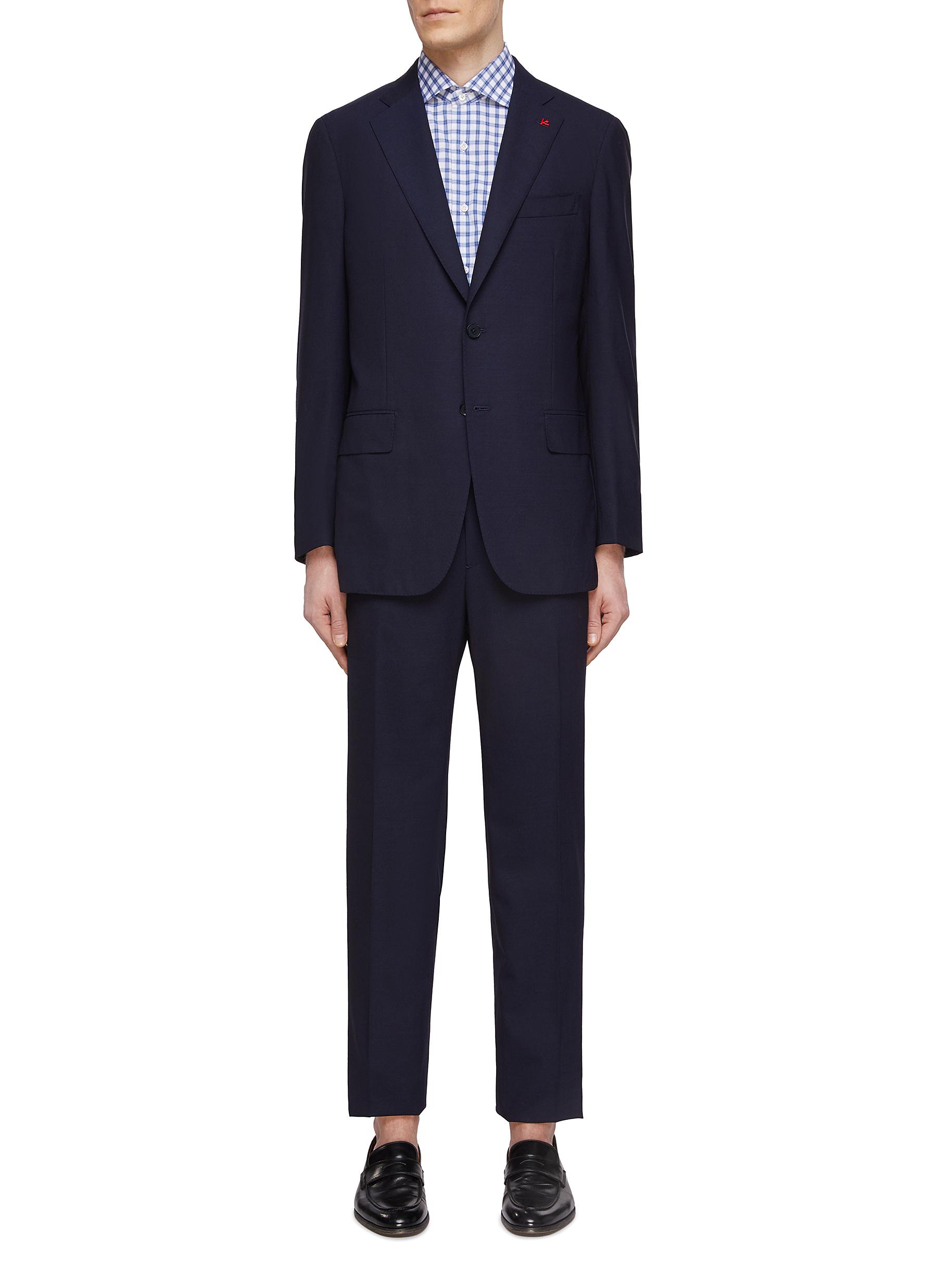 ISAIA Single Breasted Blazer Pleated Straight Pants Suit