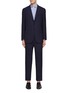 Main View - Click To Enlarge - ISAIA - Single Breasted Blazer Pleated Straight Pants Suit