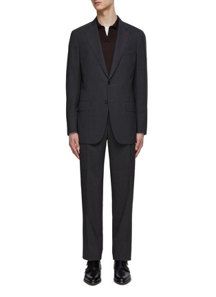 Main View - Click To Enlarge - ISAIA - ‘Gregorio’ Single Breasted Notch Lapel Blazer