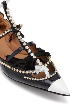 Detail View - Click To Enlarge - 13 09 SR - Tootsy Ballet Crystal Embellished Leather Flats