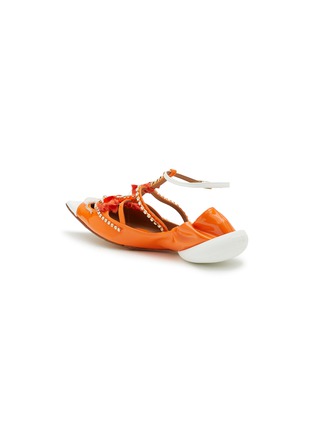  - 13 09 SR - ‘Tootsy Ballet’ Embellished Cage Ballerina Leather Flats
