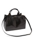Detail View - Click To Enlarge - GIÒSA - Medium Cecile Patent Crocodile Leather Tote Bag