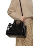 Front View - Click To Enlarge - GIÒSA - Medium Cecile Patent Crocodile Leather Tote Bag