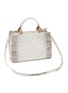Detail View - Click To Enlarge - GIÒSA - Medium Cecile Matte Himalayan Crocodile Leather Tote Bag