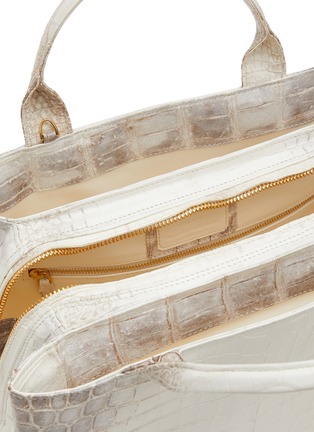 Detail View - Click To Enlarge - GIÒSA - Medium Cecile Matte Himalayan Crocodile Leather Tote Bag