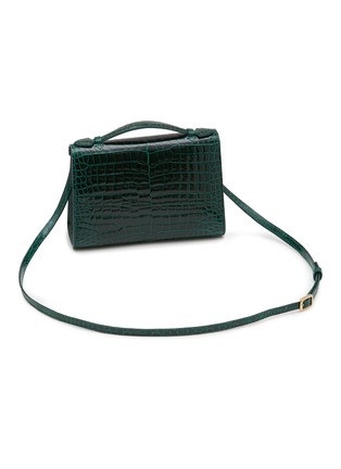 Detail View - Click To Enlarge - GIÒSA - Small Coralyne Patent Crocodile Leather Bag