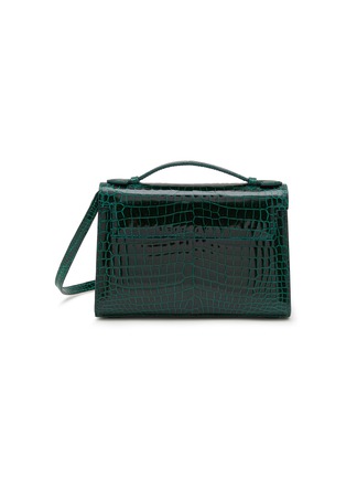 Main View - Click To Enlarge - GIÒSA - Small Coralyne Patent Crocodile Leather Bag