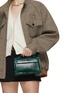 Figure View - Click To Enlarge - GIÒSA - Small Coralyne Patent Crocodile Leather Bag