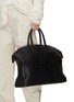 Figure View - Click To Enlarge - GIÒSA - Large Matte Crocodile Leather Satchel Bag