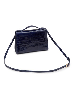 Detail View - Click To Enlarge - GIÒSA - Small Coralyne Patent Crocodile Leather Bag