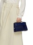 Front View - Click To Enlarge - GIÒSA - Small Coralyne Patent Crocodile Leather Bag