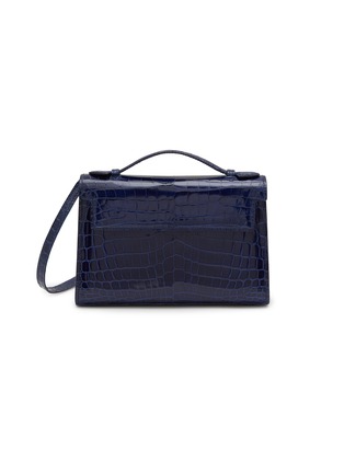 Main View - Click To Enlarge - GIÒSA - Small Coralyne Patent Crocodile Leather Bag
